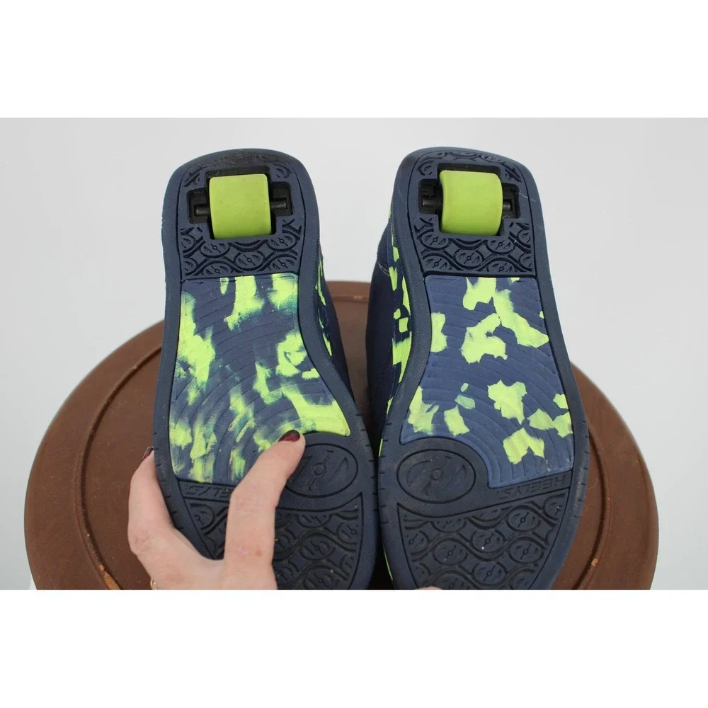 Heelys Propel 2.0‎ Shoes Boys Size 6 Blue Neon Green Colorblock Sneaker Wheels